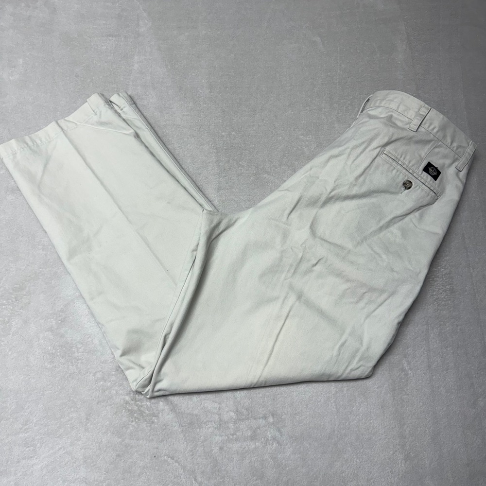 Dockers Mens Pleated Chino Pants Stone Beige 100%‎ Cotton 40x34 Vintage Style